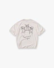 Hand Drawn Thoroughbred T-Shirt - Flat White