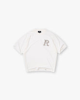Western Initial T-Shirt - Flat White