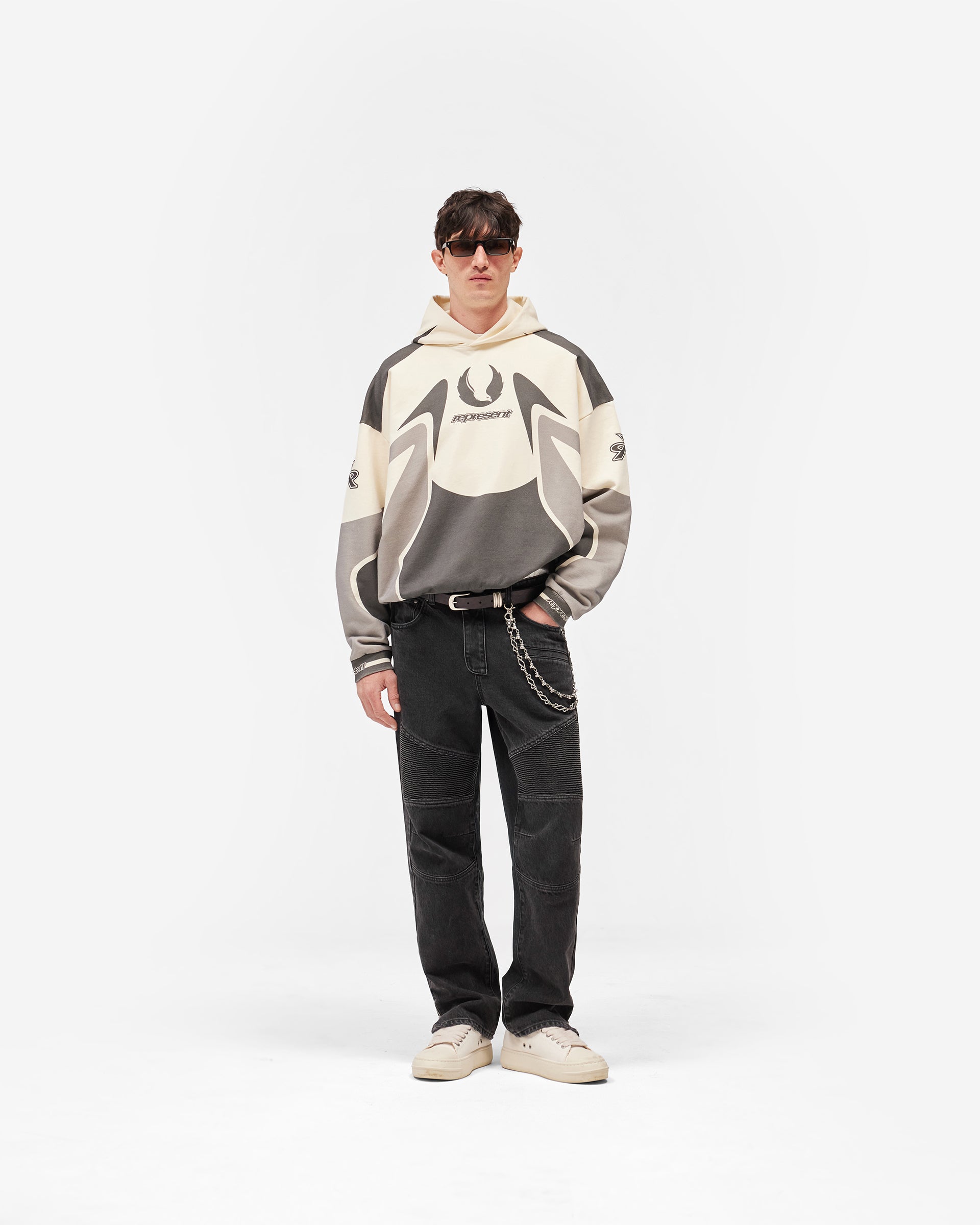 Represent X Belstaff Racing Hoodie - Dark Grey
