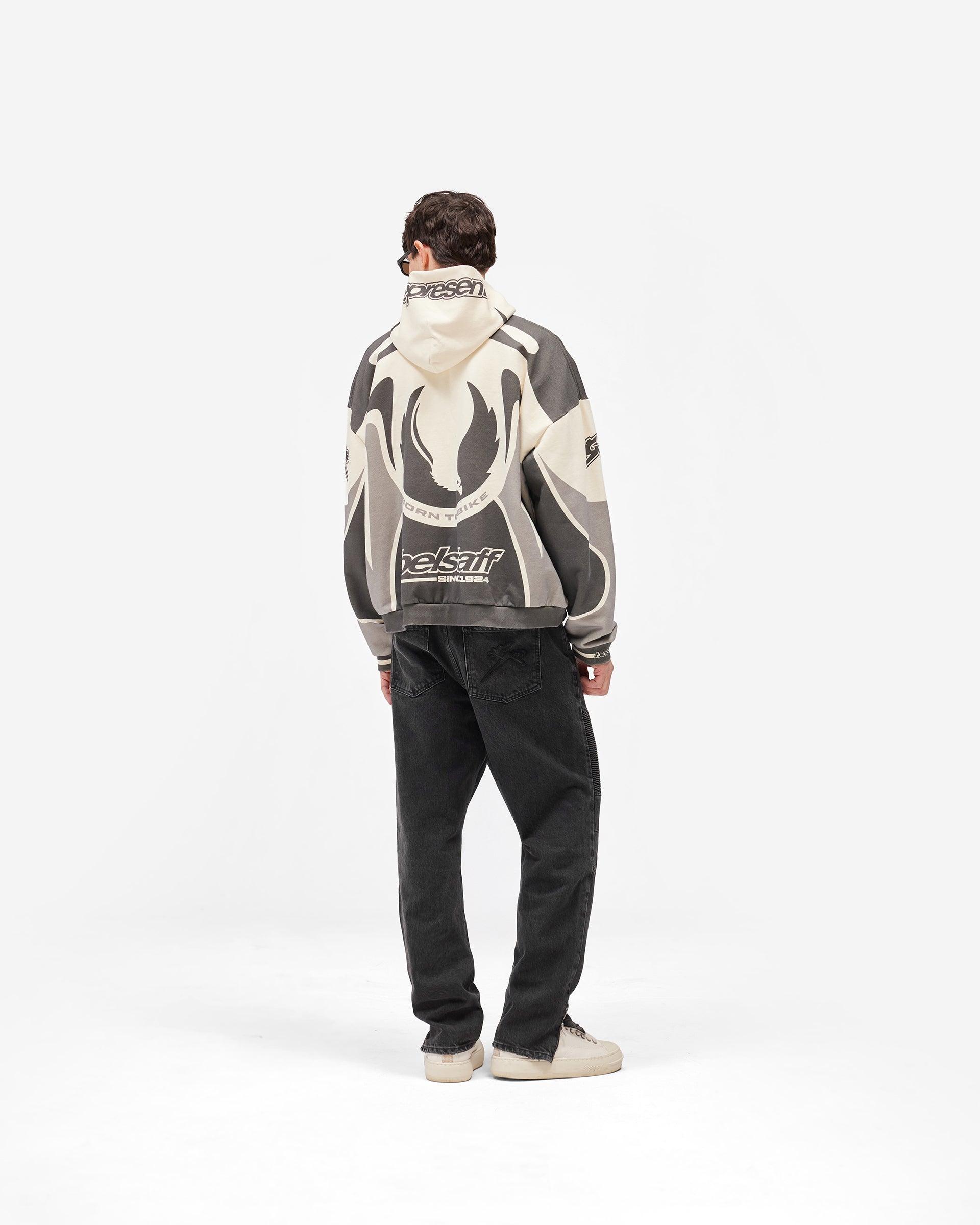 Represent X Belstaff Racing Hoodie - Dark Grey