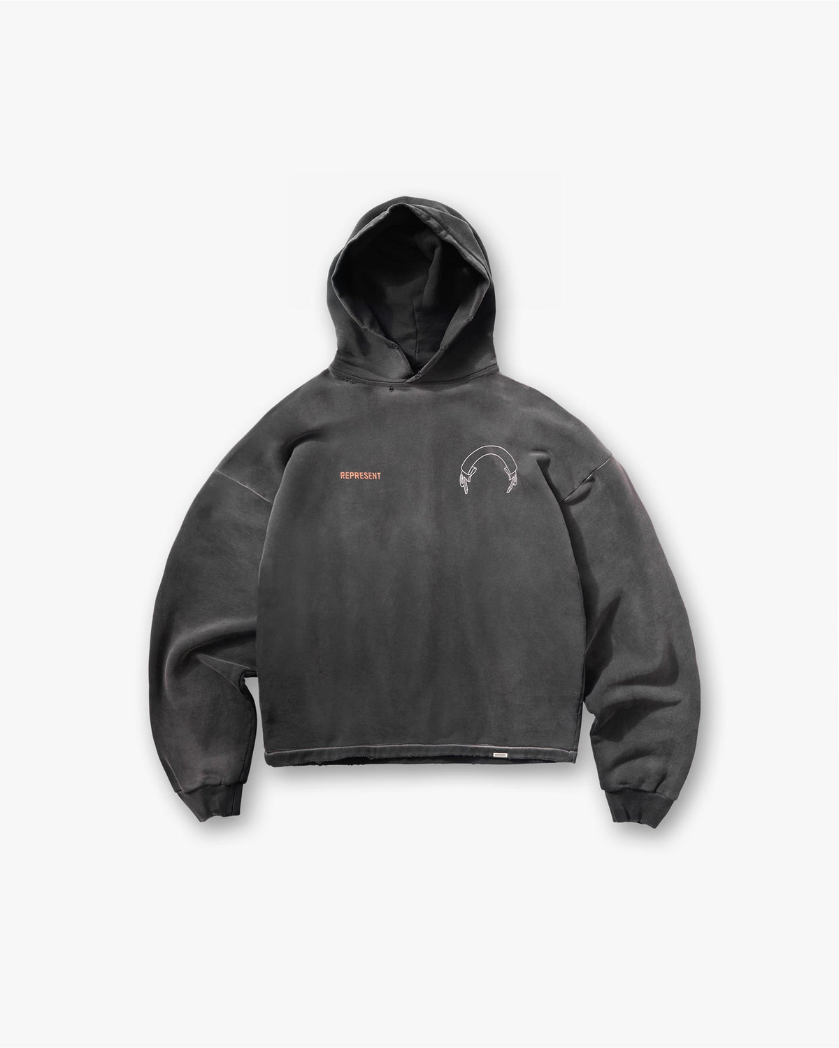 Represent Banner Hoodie - Stained Black