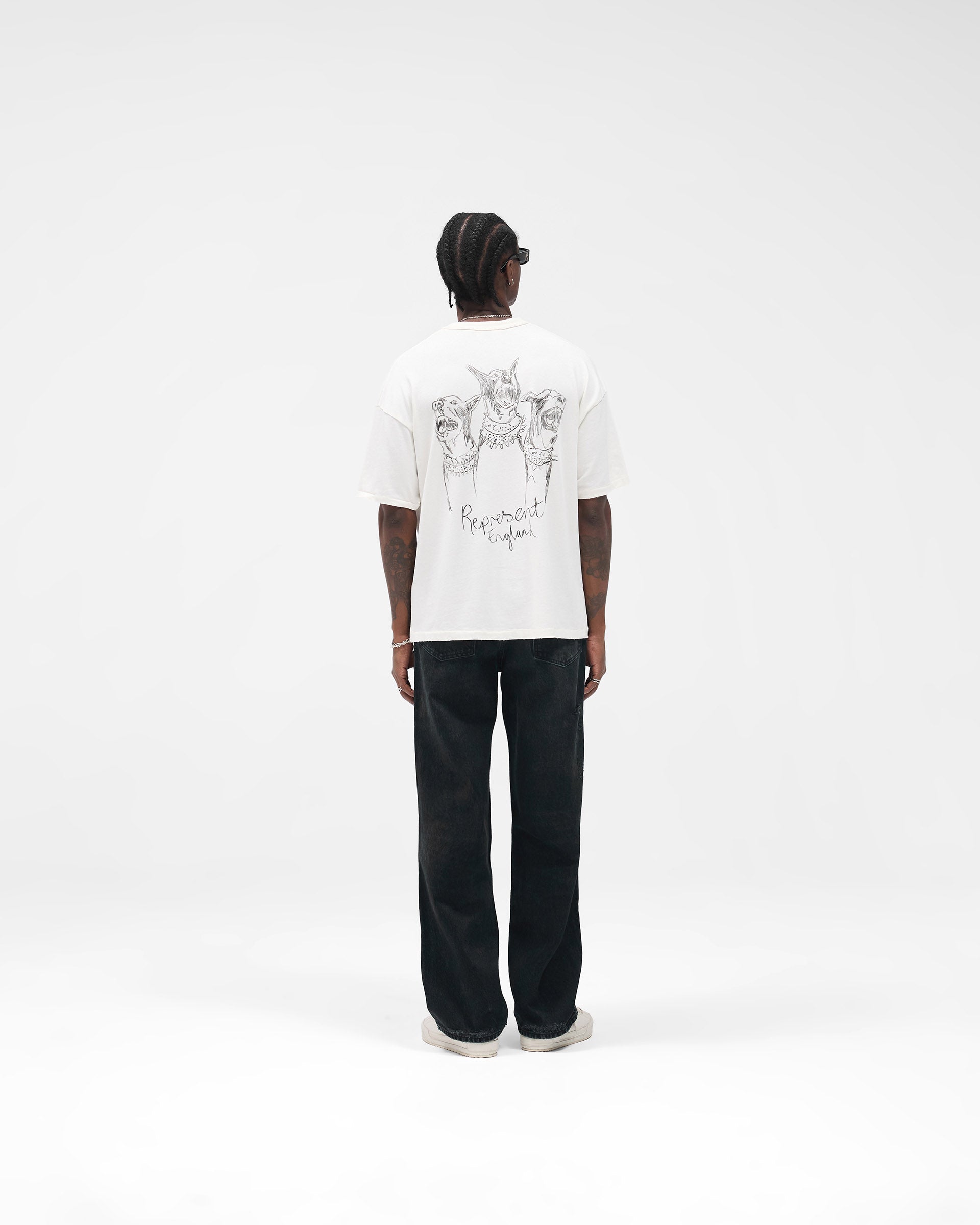 Hand Drawn Thoroughbred T-Shirt - Flat White