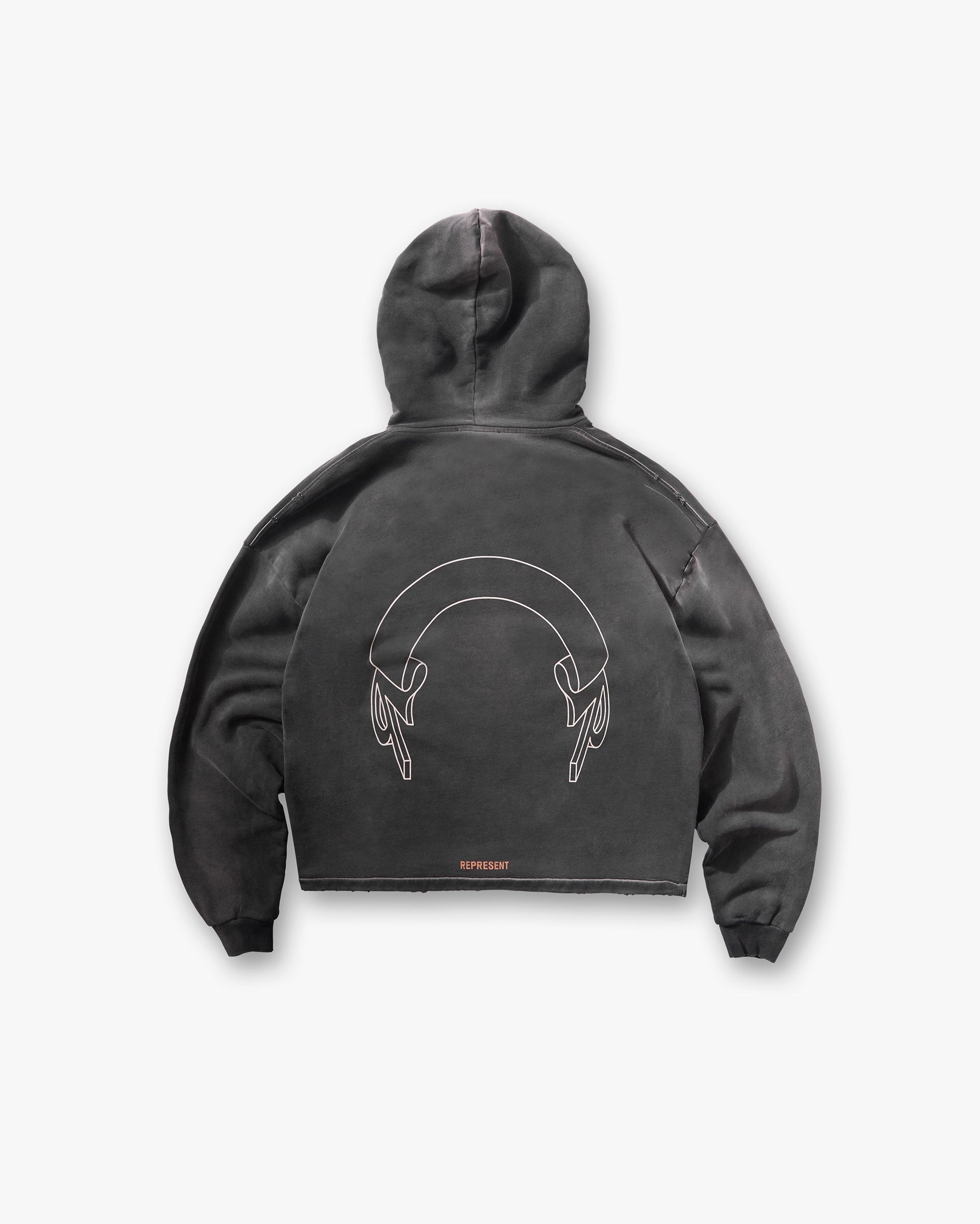 Represent Banner Hoodie - Stained Black