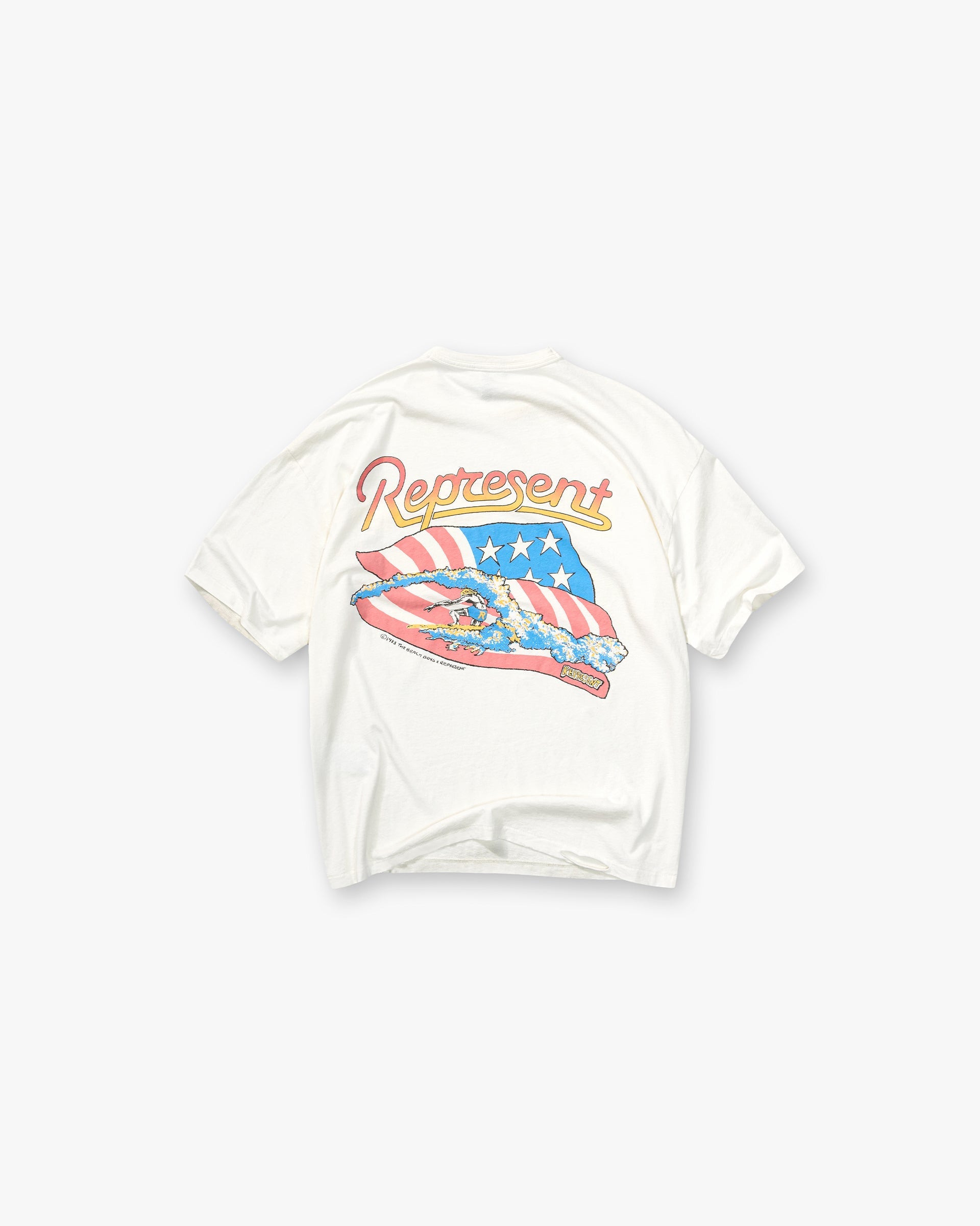 Represent x Beach Boys Americas Band T-Shirt - Flat White