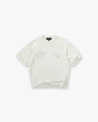 Hand Drawn Horses T-Shirt - Flat White
