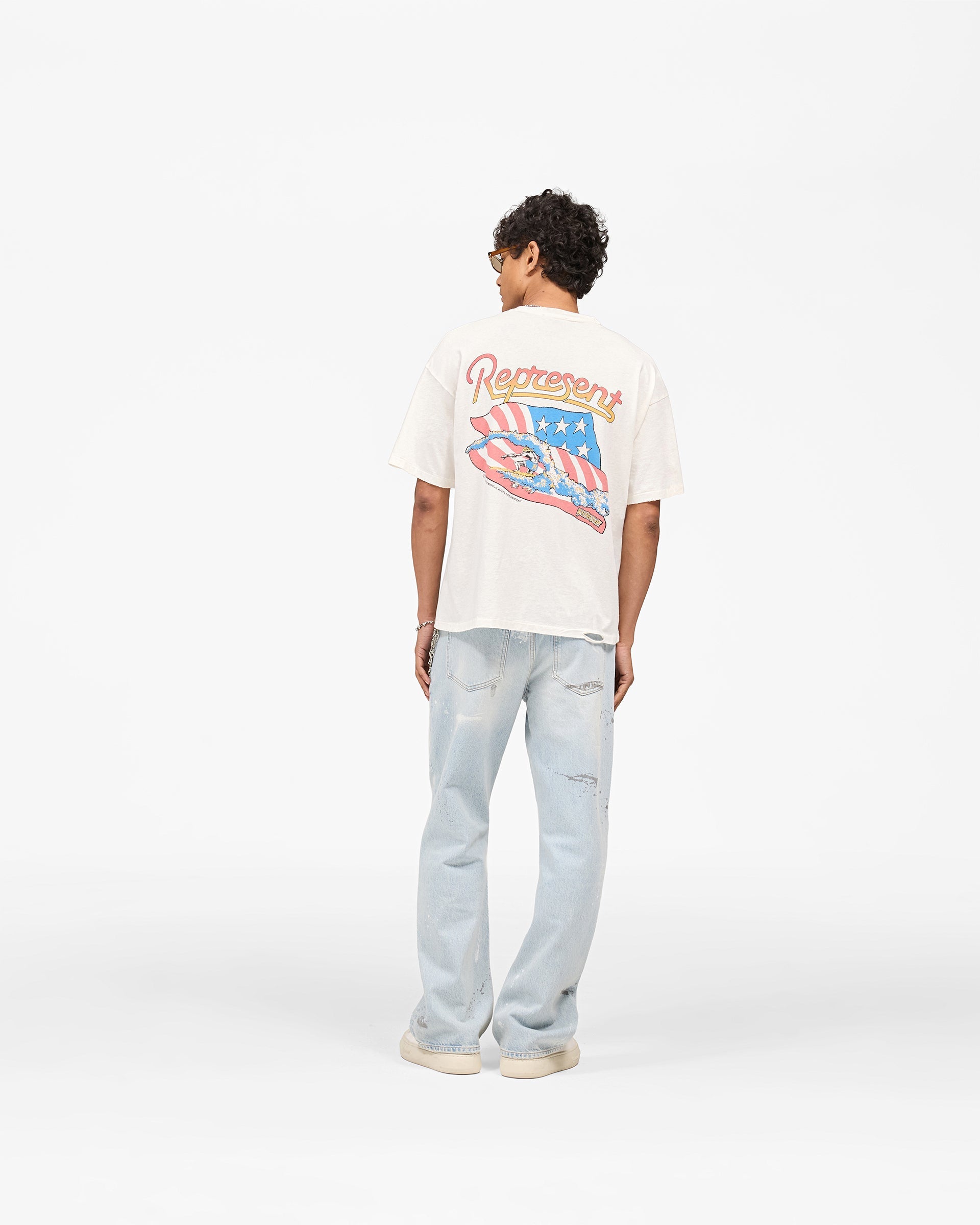 Represent x Beach Boys Americas Band T-Shirt - Flat White