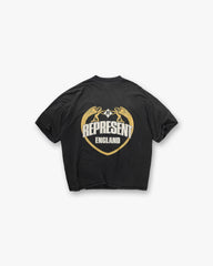 Angel Border T-Shirt - Stained Black