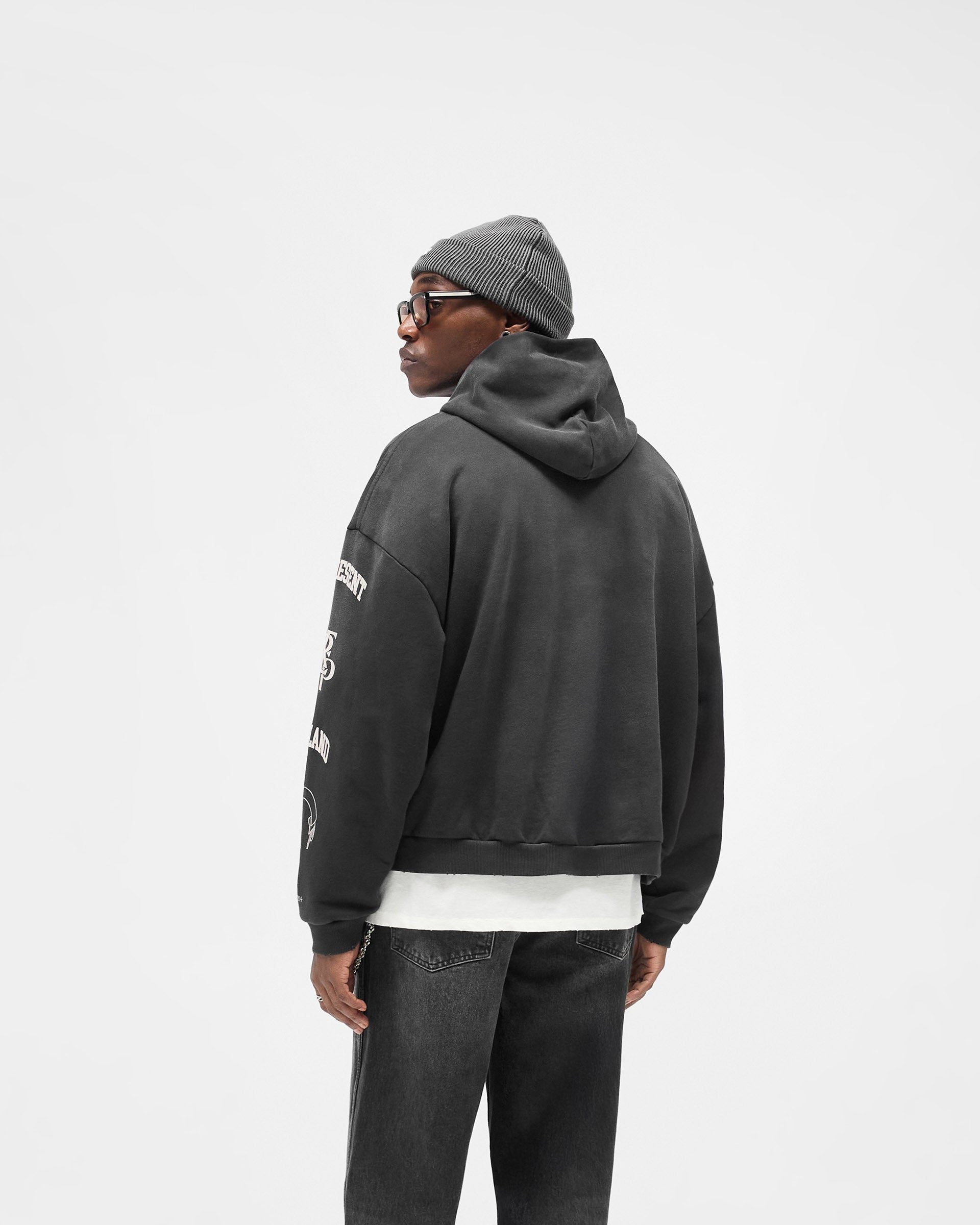 Represent Legacy Crest Hoodie - Stained Black