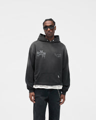 Hand Drawn Thoroughbred Hoodie - Aged Black